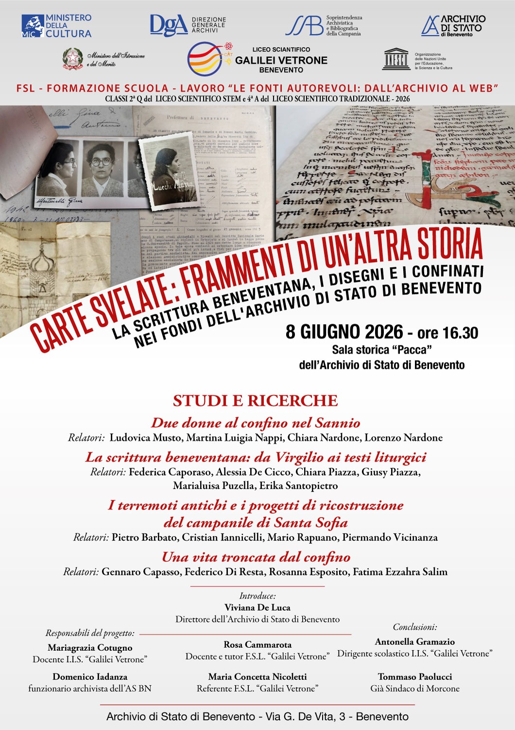 Conferenza “Carte svelate: frammenti di un’altra storia”